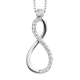 Julie Julsen Kette mit Anhänger INFINITY silber mit 18 Zirkonia