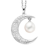 Julie Julsen Kette mit Anhänger MOND silber mit 1 Perle