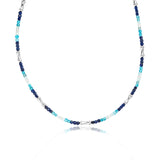 Julie Julsen Loving Stones Kette aus 144 blauen Edelsteinen - Mondstein, Spinell