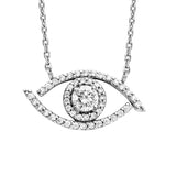 Julie Julsen Kette mit Anhänger AUGE silber mit 47 Zirkonia