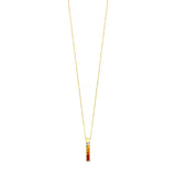 Julie Julsen Kette mit Anhänger CRYSTAL LINE vergoldet mit 6 bunten Steinen