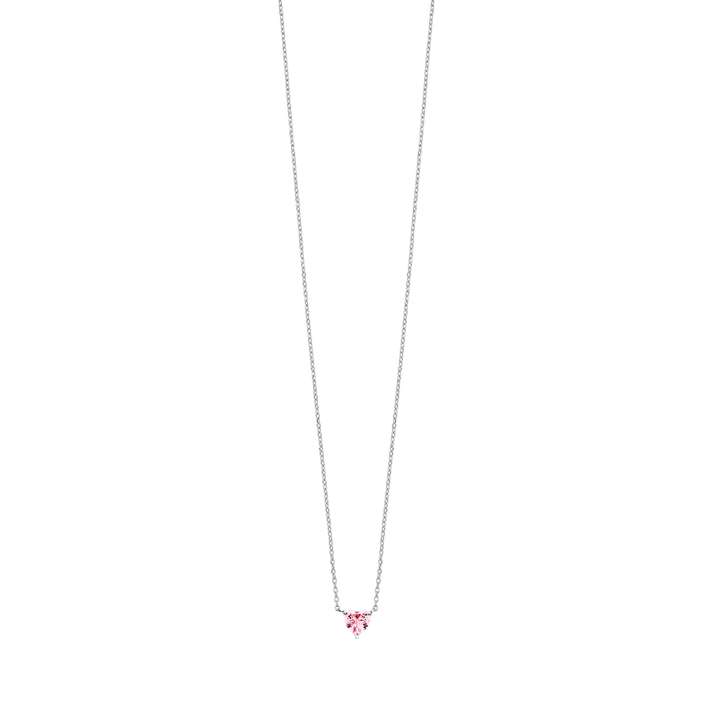 Julie Julsen Kette mit Anhänger HEART silber mit 1 pinker Zirkonia