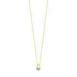 Julie Julsen Kette mit Anhänger TRAPPED CRYSTAL vergoldet mit 1 Zirkonia