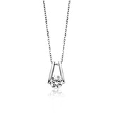 Julie Julsen Kette mit Anhänger TRAPPED CRYSTAL silber mit 1 Zirkonia