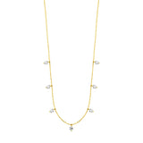 Julie Julsen Kette mit Anhänger HANGING CRYSTAL vergoldet mit 7 Zirkonia