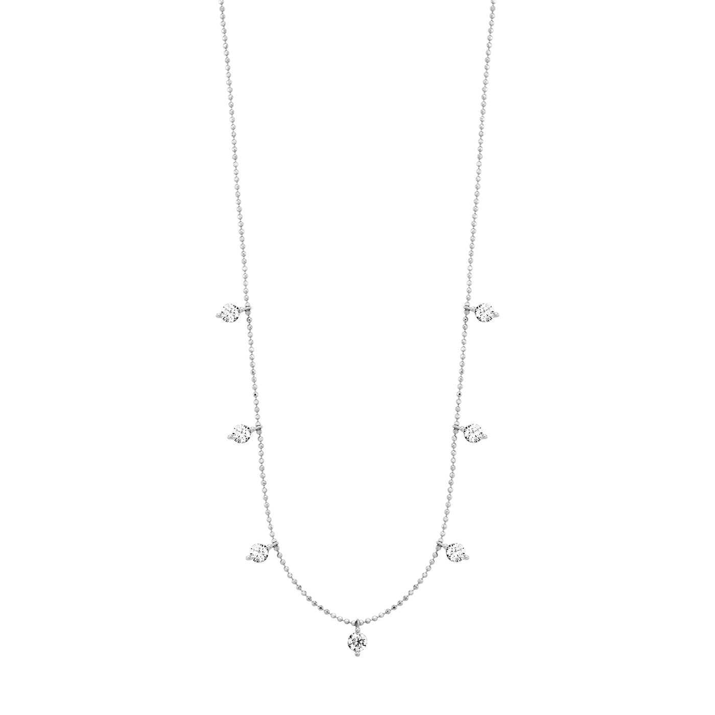Julie Julsen Kette mit Anhänger HANGING CRYSTAL silber mit 7 Zirkonia