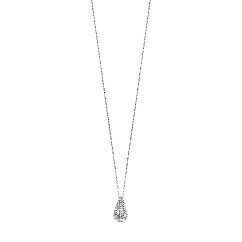 Julie Julsen Kette mit Anhänger CRYSTAL DROP silber mit 77 Zirkonia