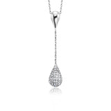 Julie Julsen Kette mit Anhänger CRYSTAL DROP silber mit 95 Zirkonia