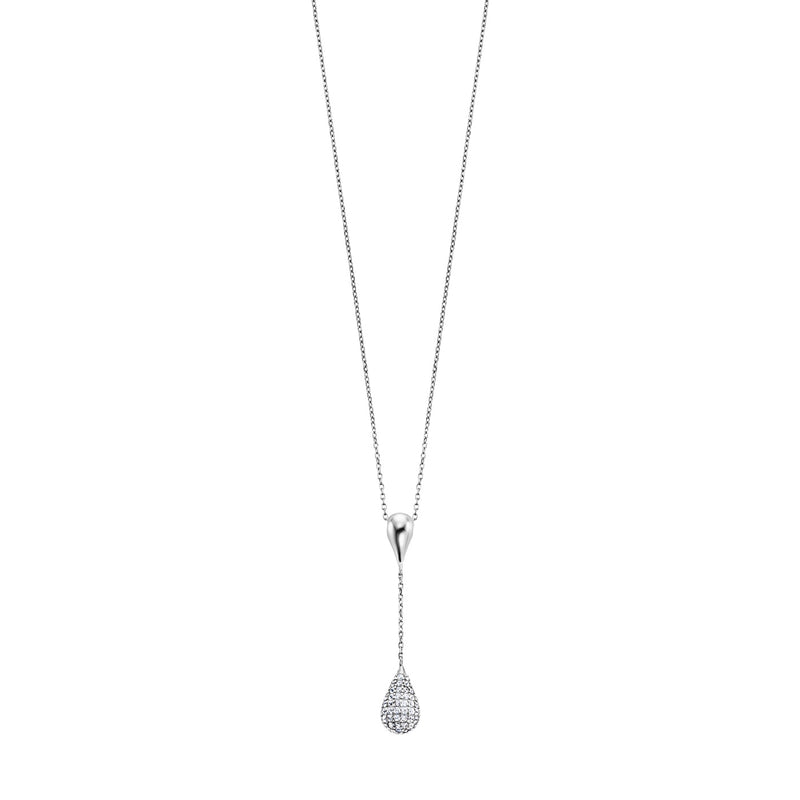 Julie Julsen Kette mit Anhänger CRYSTAL DROP silber mit 95 Zirkonia