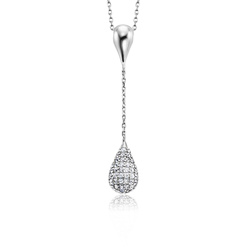 Julie Julsen Kette mit Anhänger CRYSTAL DROP silber mit 95 Zirkonia