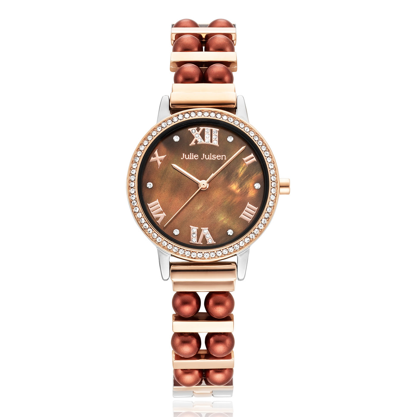 Julie Julsen Damenuhr Set BROWN PEARL