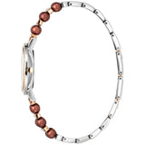 Julie Julsen Damen Armbanduhr PEARLS vergoldet mit braunen Perlenuhrband 3 atm