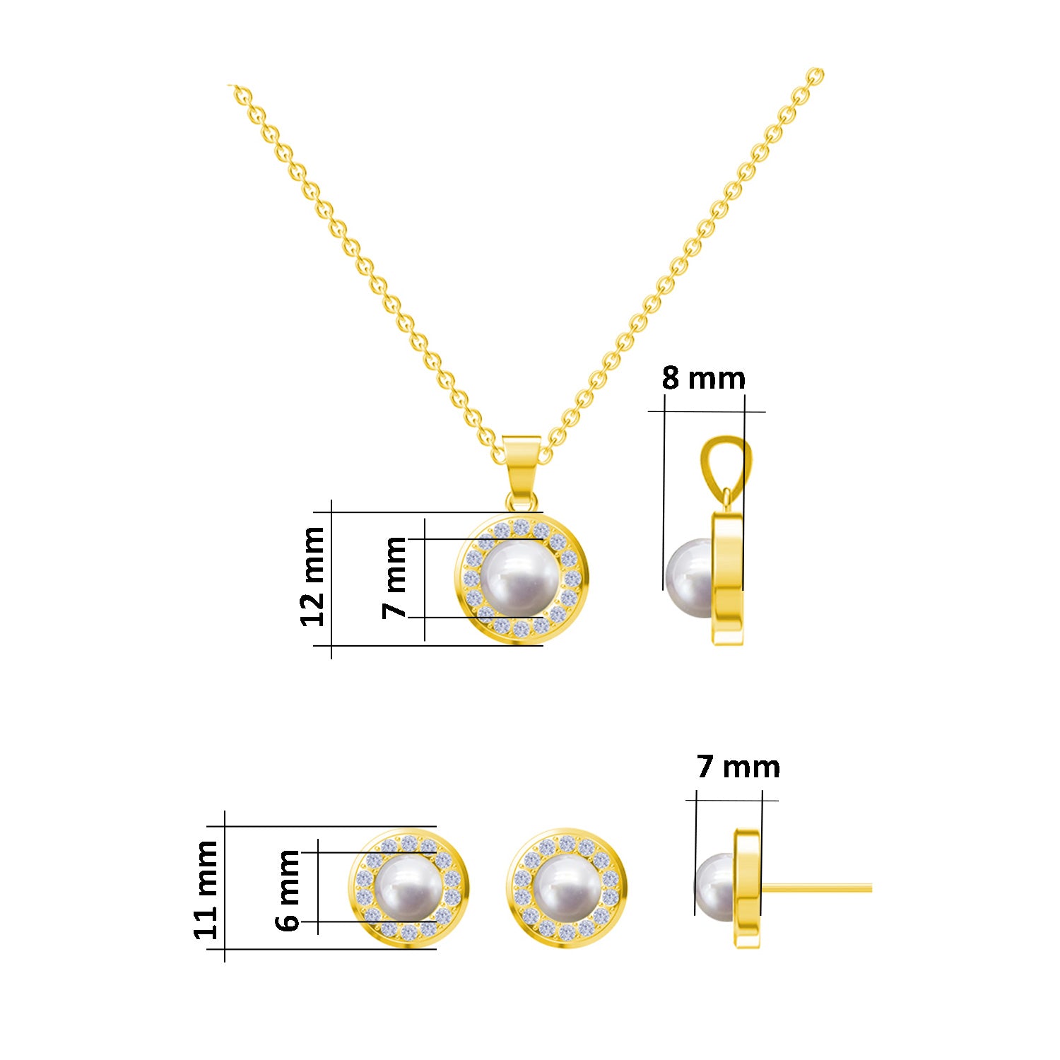 Julie Julsen Damenuhr Set BRIGHT PEARL