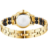 Julie Julsen Damen Armbanduhr PEARLS vergoldet mit schwarzen Perlenuhrband 3 atm