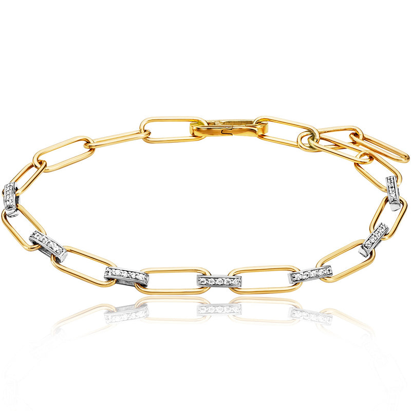 BRACCIALE JULIE JULSEN BICOLORE con 70 ZIRCONI