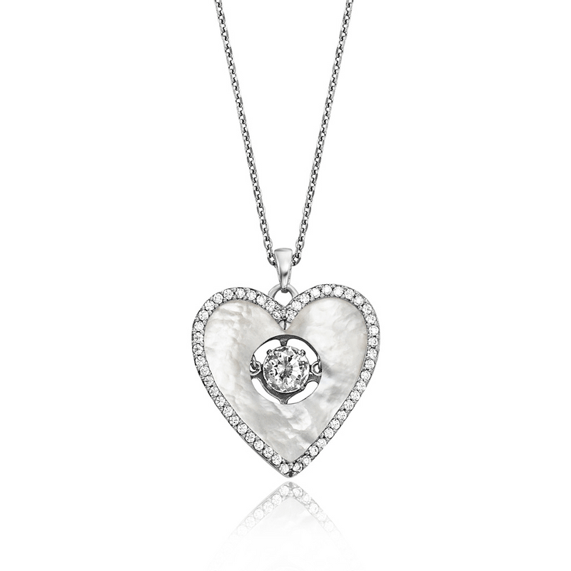 JULIE JULSEN DANCING STONE KETTE HERZ PERLMUTT ZIRKONIA – Julie Julsen