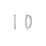 JULIE JULSEN CRÉOLE ARGENT avec 26 ZIRCONE 15 mm