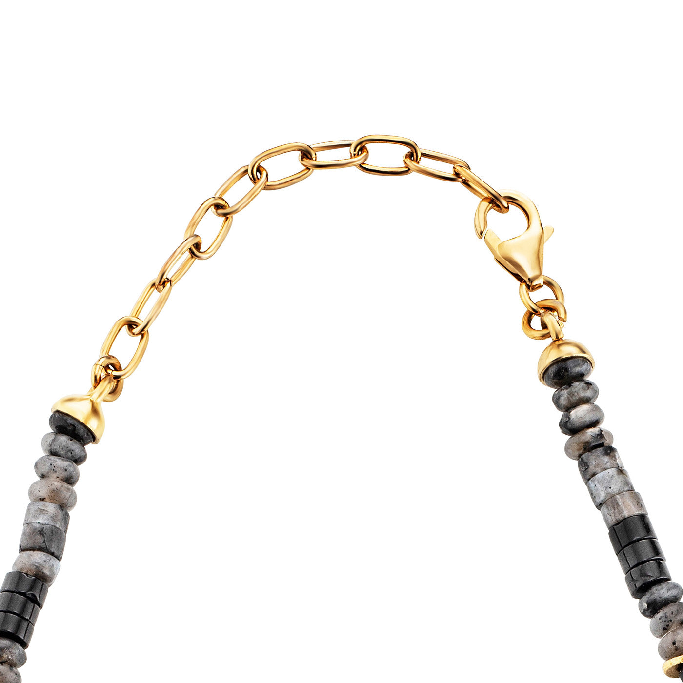 Julie Julsen Loving Stones, Kette aus schwarzen Edelsteinen -Achat,Labradorit,Achat,Spinell