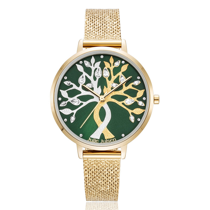 JULIE JUSEN TREE OF LOVE GOLD EMERALD Armbanduhr von Julie Julsen