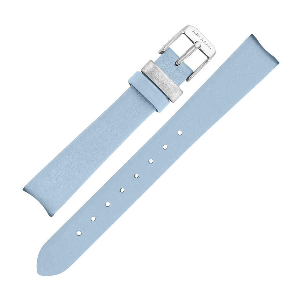 JULIE JULSEN LEDERBAND BLAU / V-STAHL >PIN SYSTEM< Uhrenarmbänder Julie Julsen Default Title