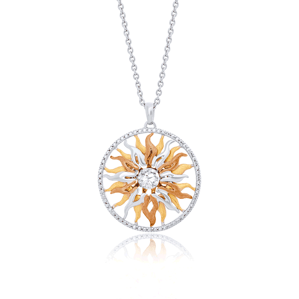 JULIE JULSEN DANCING STONE KETTE SONNE TRICOLOR 1 ZIRKONIA MEDIUM Halsketten Julie Julsen